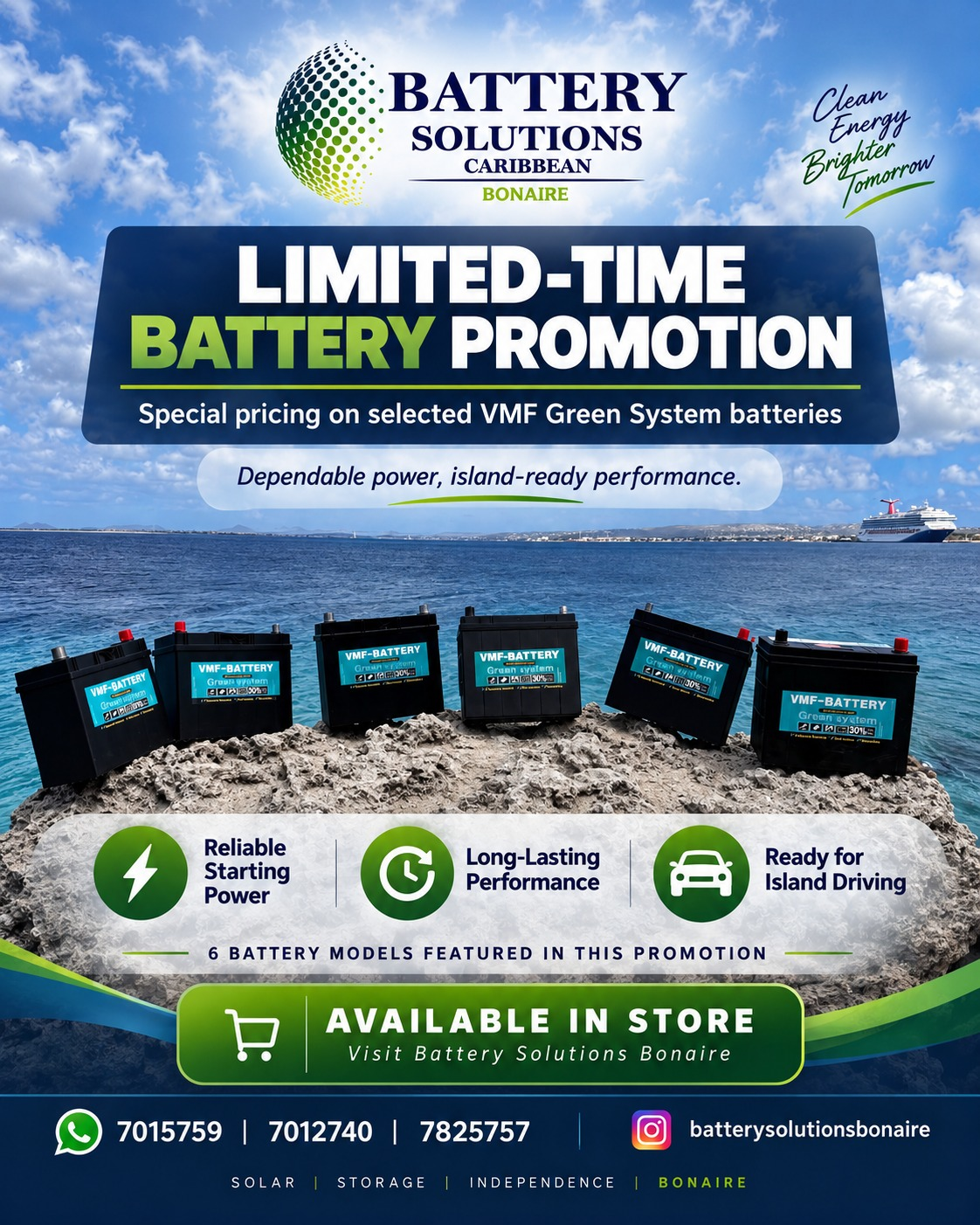 Limited-time battery promotion design, presented as a portfolio sample